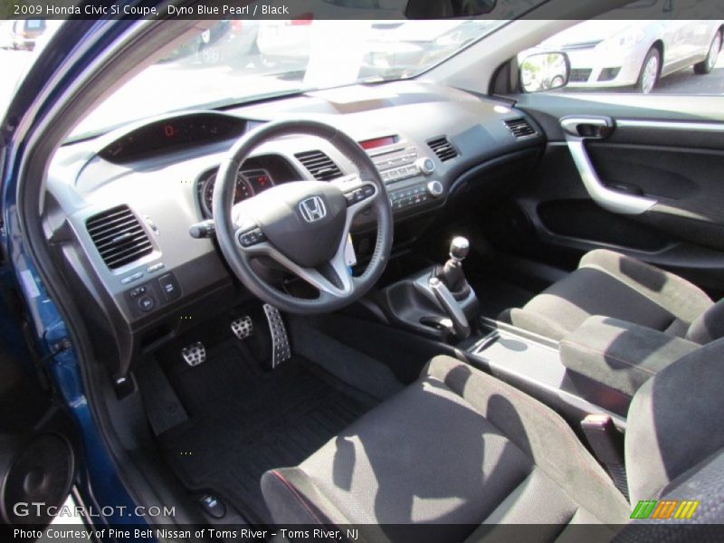 Dyno Blue Pearl / Black 2009 Honda Civic Si Coupe