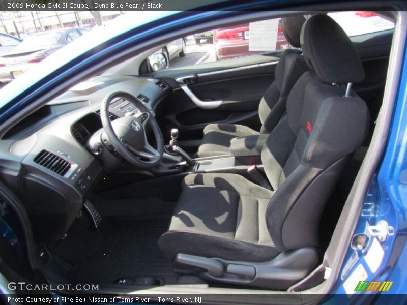 Dyno Blue Pearl / Black 2009 Honda Civic Si Coupe