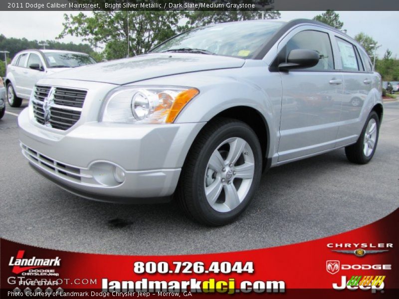 Bright Silver Metallic / Dark Slate/Medium Graystone 2011 Dodge Caliber Mainstreet