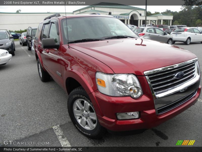 Redfire Metallic / Black/Stone 2008 Ford Explorer XLT