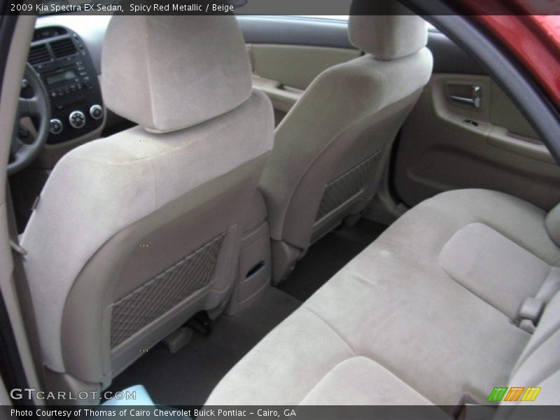 Spicy Red Metallic / Beige 2009 Kia Spectra EX Sedan