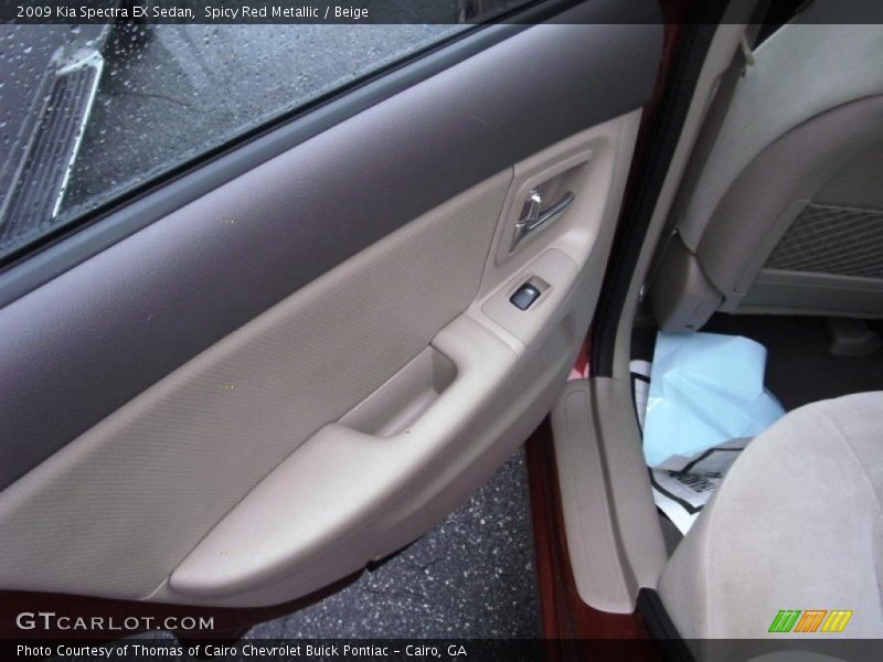 Spicy Red Metallic / Beige 2009 Kia Spectra EX Sedan