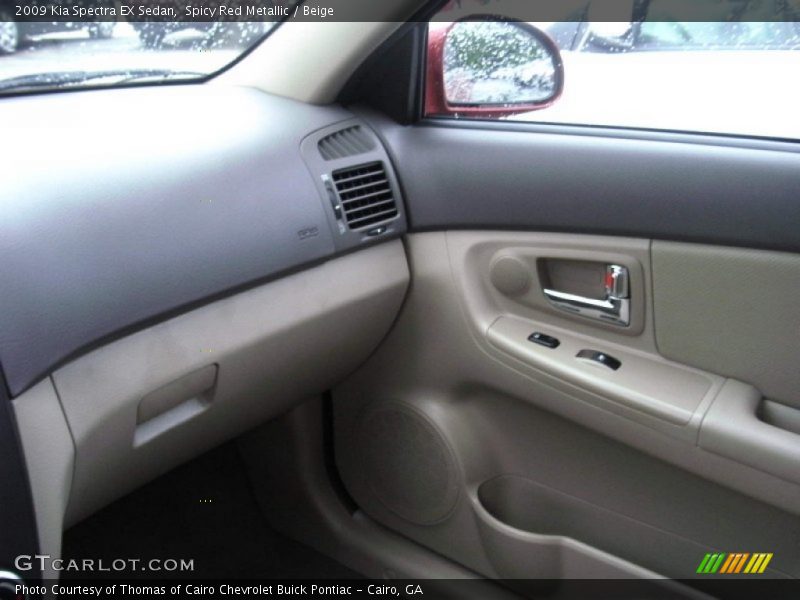 Spicy Red Metallic / Beige 2009 Kia Spectra EX Sedan