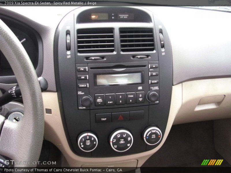 Spicy Red Metallic / Beige 2009 Kia Spectra EX Sedan