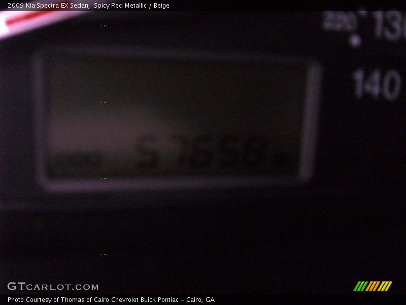 Spicy Red Metallic / Beige 2009 Kia Spectra EX Sedan