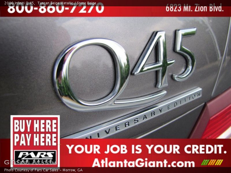 Tuscan Beige Metallic / Stone Beige 2000 Infiniti Q 45