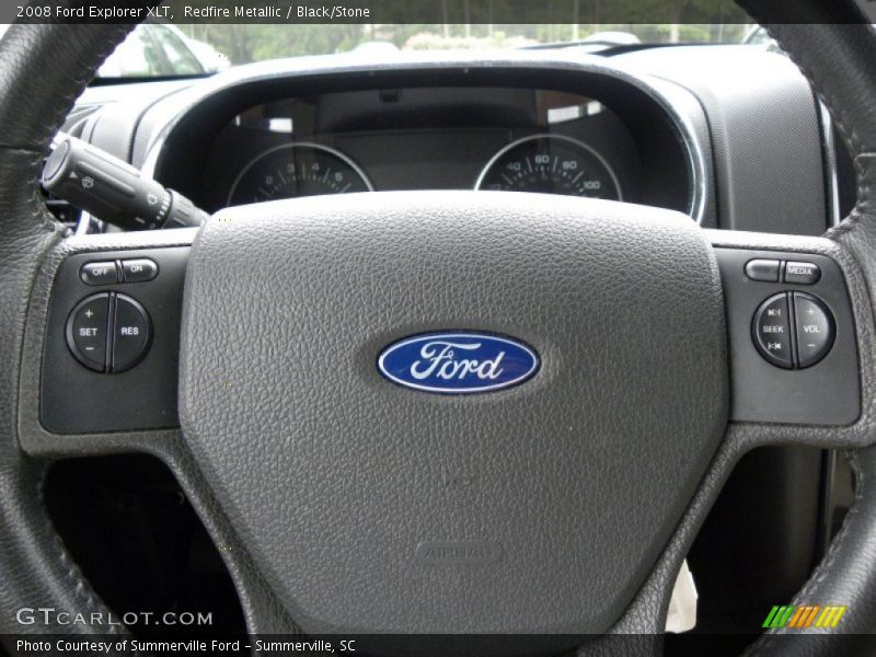 Redfire Metallic / Black/Stone 2008 Ford Explorer XLT