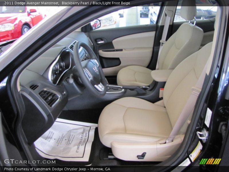 Blackberry Pearl / Black/Light Frost Beige 2011 Dodge Avenger Mainstreet