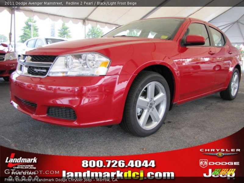 Redline 2 Pearl / Black/Light Frost Beige 2011 Dodge Avenger Mainstreet