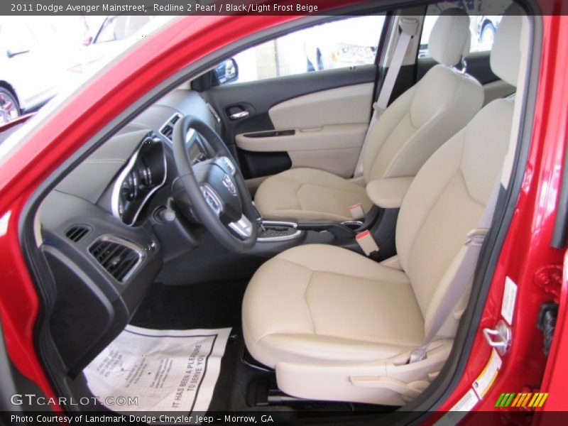 Redline 2 Pearl / Black/Light Frost Beige 2011 Dodge Avenger Mainstreet