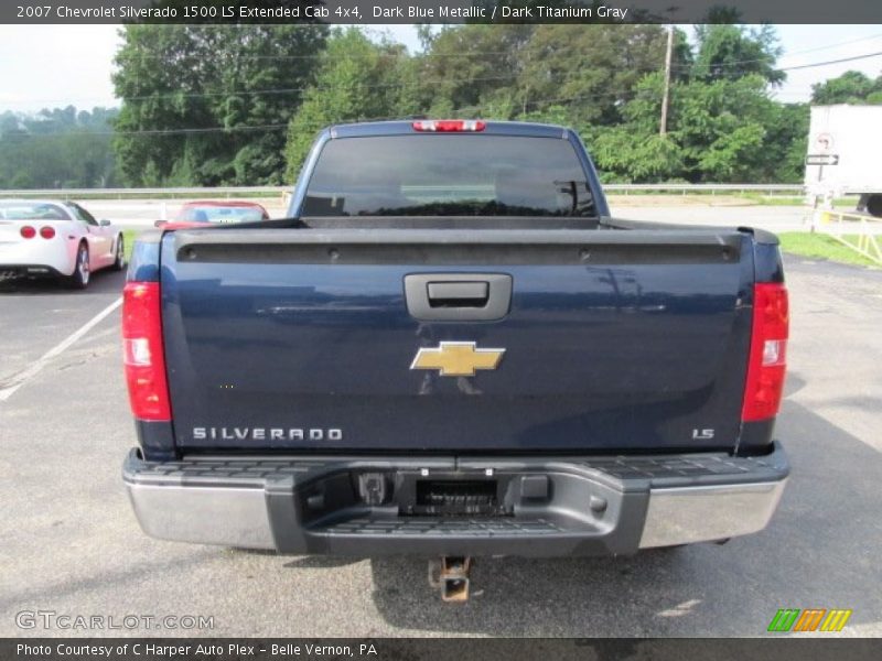 Dark Blue Metallic / Dark Titanium Gray 2007 Chevrolet Silverado 1500 LS Extended Cab 4x4