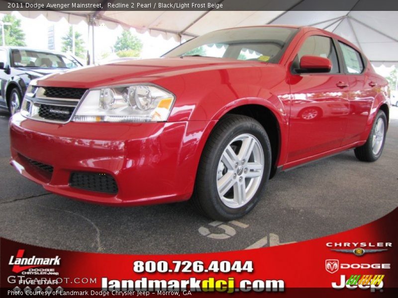 Redline 2 Pearl / Black/Light Frost Beige 2011 Dodge Avenger Mainstreet