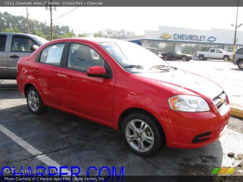 Victory Red / Charcoal 2011 Chevrolet Aveo LT Sedan