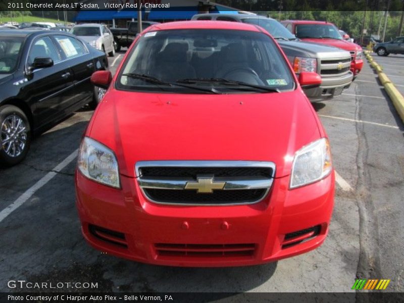 Victory Red / Charcoal 2011 Chevrolet Aveo LT Sedan