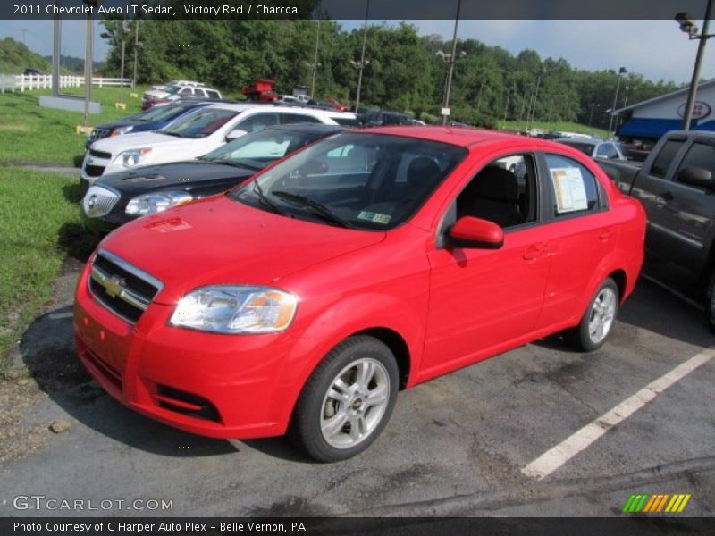 Victory Red / Charcoal 2011 Chevrolet Aveo LT Sedan