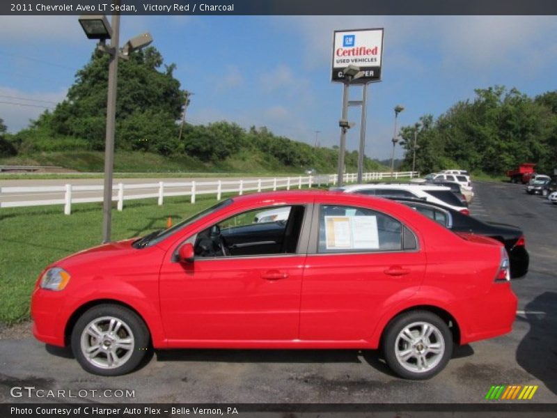 Victory Red / Charcoal 2011 Chevrolet Aveo LT Sedan