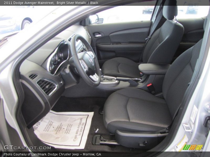 Bright Silver Metallic / Black 2011 Dodge Avenger Mainstreet