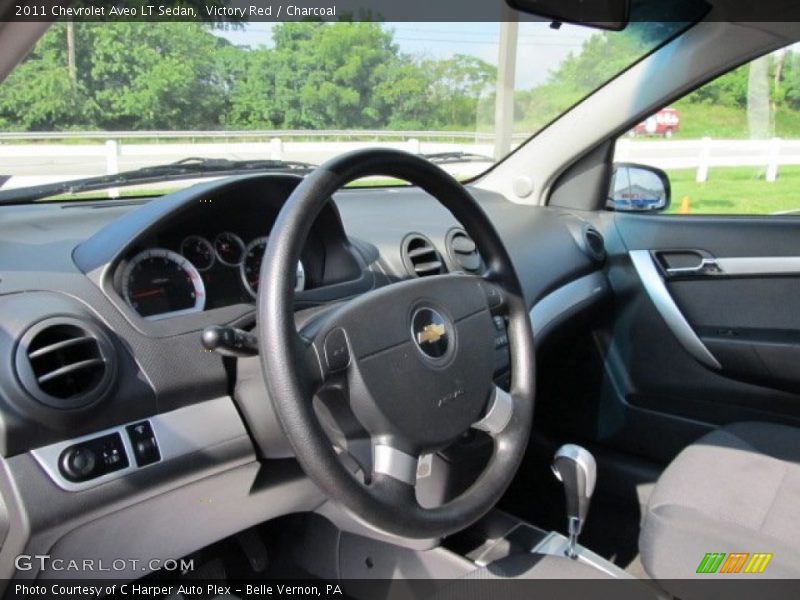 Victory Red / Charcoal 2011 Chevrolet Aveo LT Sedan