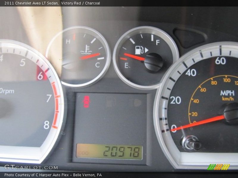 Victory Red / Charcoal 2011 Chevrolet Aveo LT Sedan