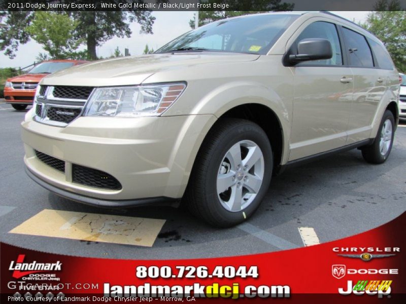 White Gold Metallic / Black/Light Frost Beige 2011 Dodge Journey Express