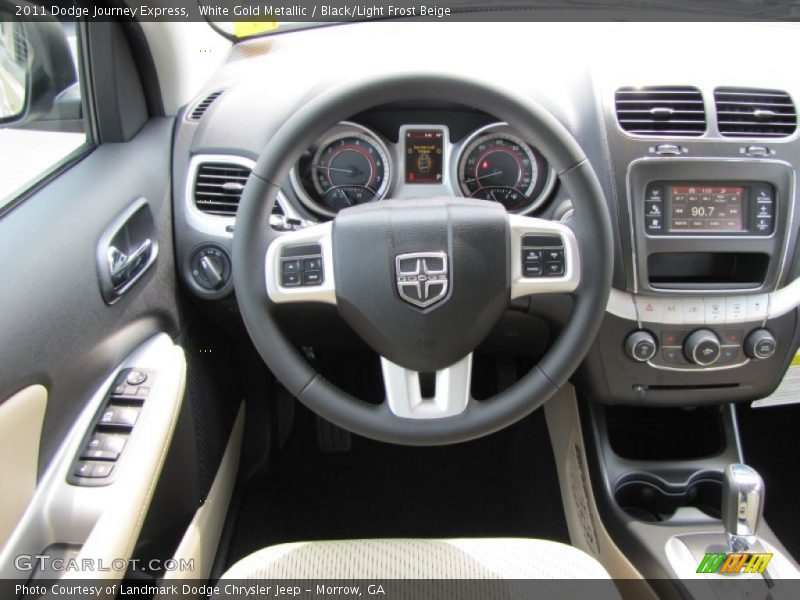 White Gold Metallic / Black/Light Frost Beige 2011 Dodge Journey Express