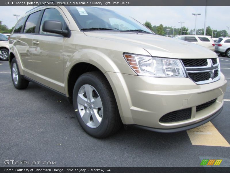 White Gold Metallic / Black/Light Frost Beige 2011 Dodge Journey Express