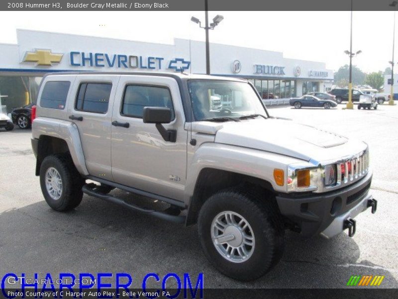 Boulder Gray Metallic / Ebony Black 2008 Hummer H3