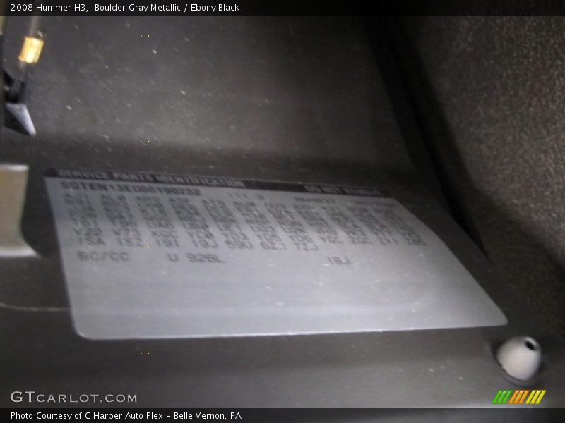 Boulder Gray Metallic / Ebony Black 2008 Hummer H3
