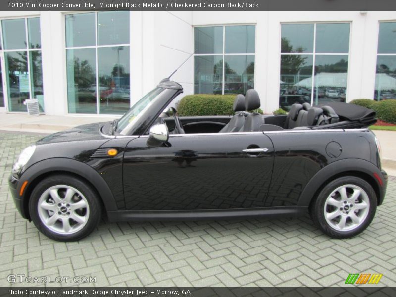 Midnight Black Metallic / Checkered Carbon Black/Black 2010 Mini Cooper Convertible