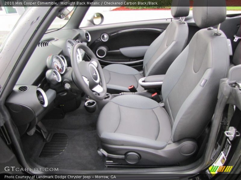 Midnight Black Metallic / Checkered Carbon Black/Black 2010 Mini Cooper Convertible