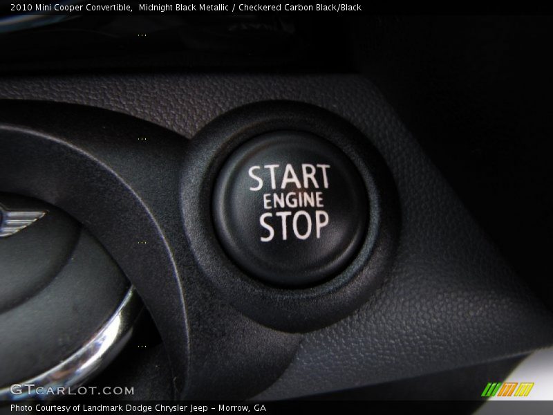 Midnight Black Metallic / Checkered Carbon Black/Black 2010 Mini Cooper Convertible