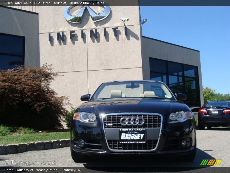Brilliant Black / Beige 2009 Audi A4 2.0T quattro Cabriolet