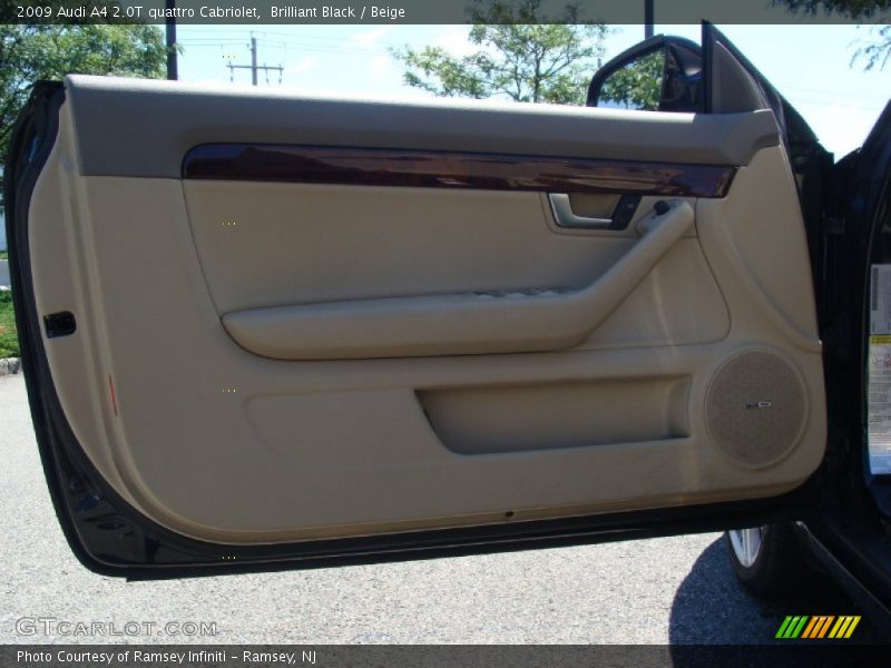 Brilliant Black / Beige 2009 Audi A4 2.0T quattro Cabriolet