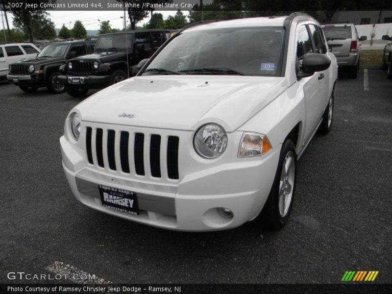 Stone White / Pastel Slate Gray 2007 Jeep Compass Limited 4x4