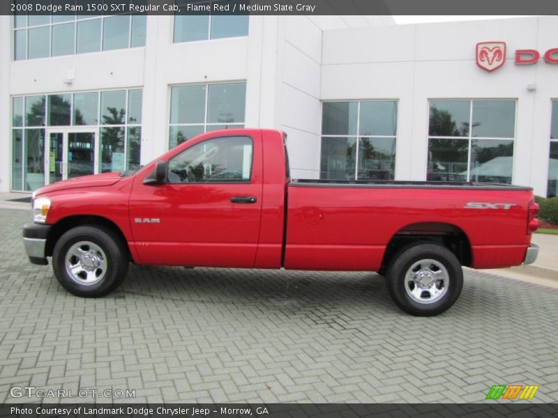 Flame Red / Medium Slate Gray 2008 Dodge Ram 1500 SXT Regular Cab