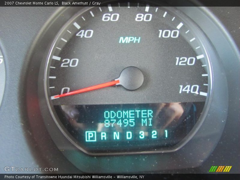 Black Amethyst / Gray 2007 Chevrolet Monte Carlo LS