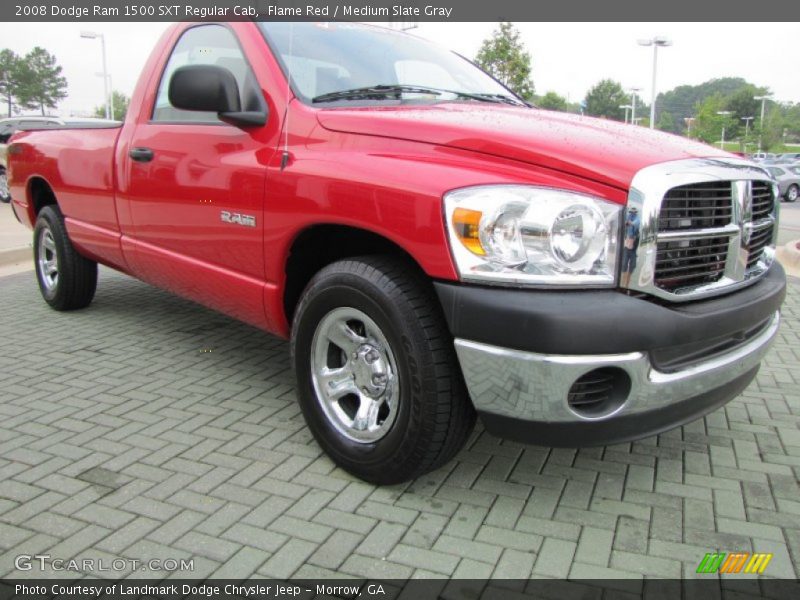 Flame Red / Medium Slate Gray 2008 Dodge Ram 1500 SXT Regular Cab