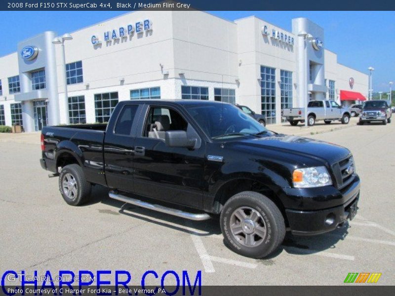 Black / Medium Flint Grey 2008 Ford F150 STX SuperCab 4x4