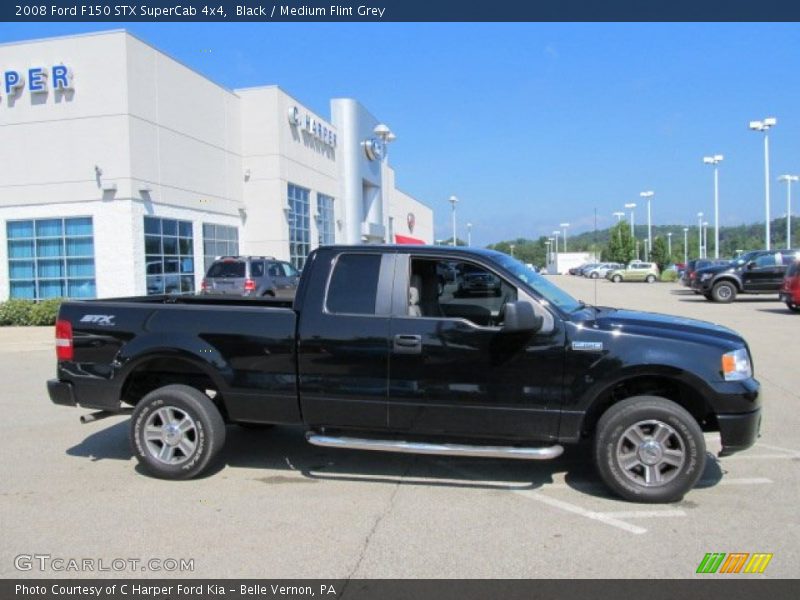 Black / Medium Flint Grey 2008 Ford F150 STX SuperCab 4x4