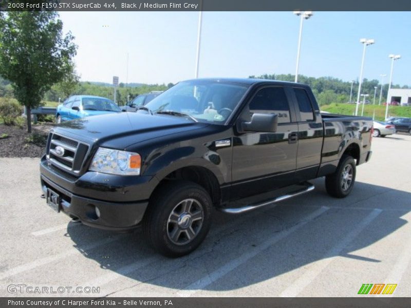 Black / Medium Flint Grey 2008 Ford F150 STX SuperCab 4x4