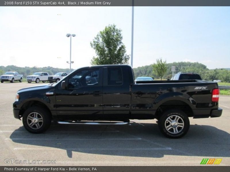 Black / Medium Flint Grey 2008 Ford F150 STX SuperCab 4x4