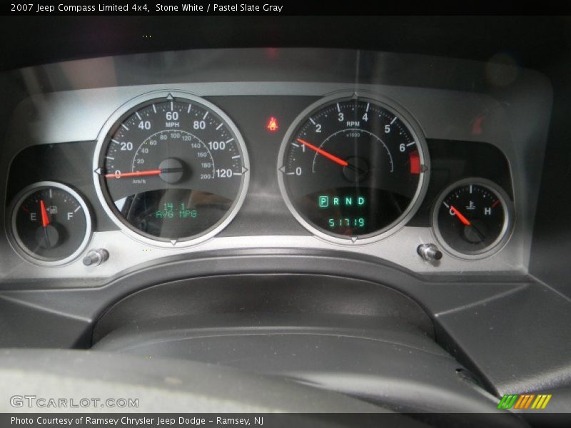 Stone White / Pastel Slate Gray 2007 Jeep Compass Limited 4x4