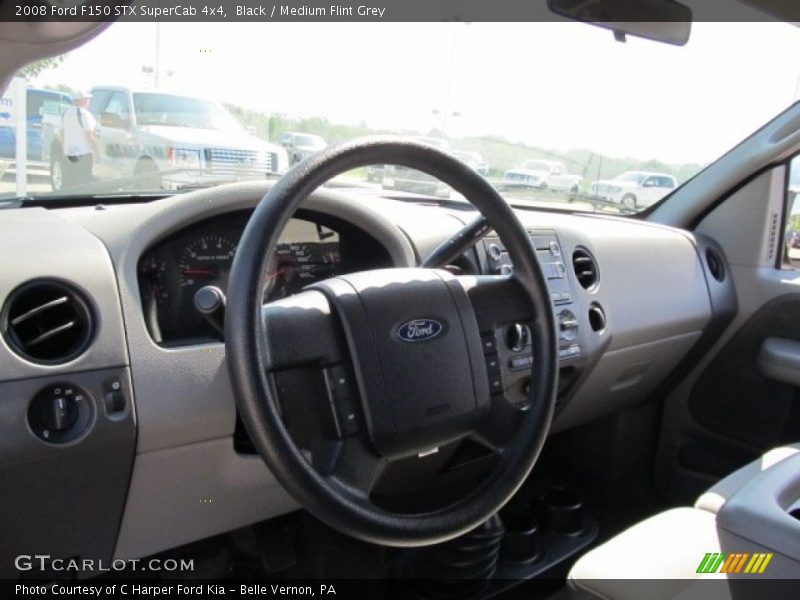 Black / Medium Flint Grey 2008 Ford F150 STX SuperCab 4x4