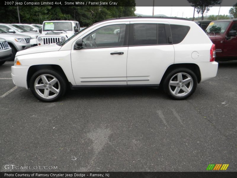 Stone White / Pastel Slate Gray 2007 Jeep Compass Limited 4x4