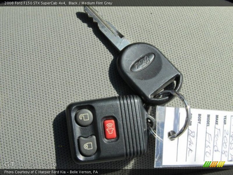 Black / Medium Flint Grey 2008 Ford F150 STX SuperCab 4x4