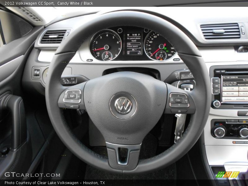 Candy White / Black 2012 Volkswagen CC Sport