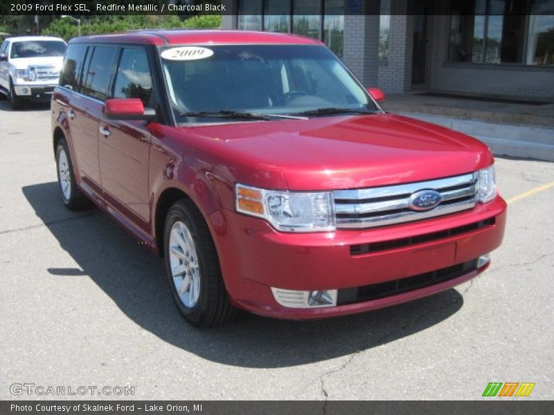 Redfire Metallic / Charcoal Black 2009 Ford Flex SEL