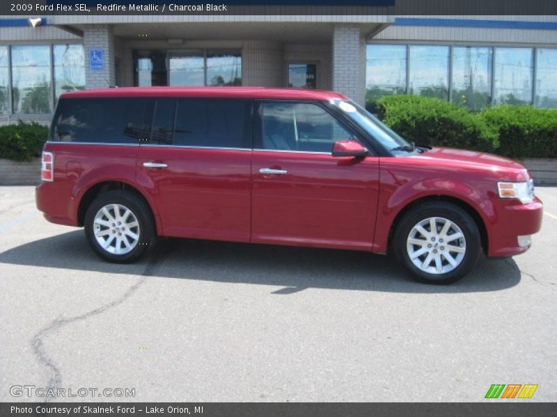 Redfire Metallic / Charcoal Black 2009 Ford Flex SEL
