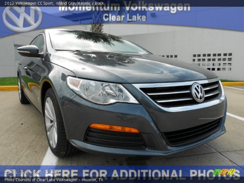 Island Gray Metallic / Black 2012 Volkswagen CC Sport
