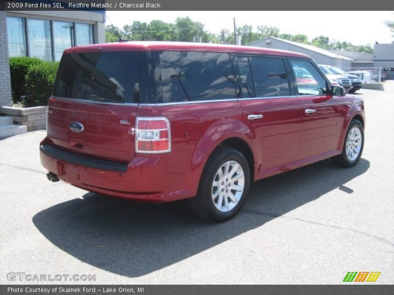 Redfire Metallic / Charcoal Black 2009 Ford Flex SEL